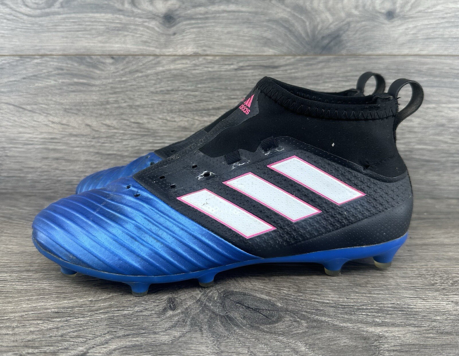 Adidas Men's Ace 17.2 Prime Mesh FG Soccer Cleats Size 7 Black Blue BB4325