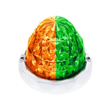 United Pacific 36180 Marker Light Double Fury Crystal Watermelon Glass, 19 Amber