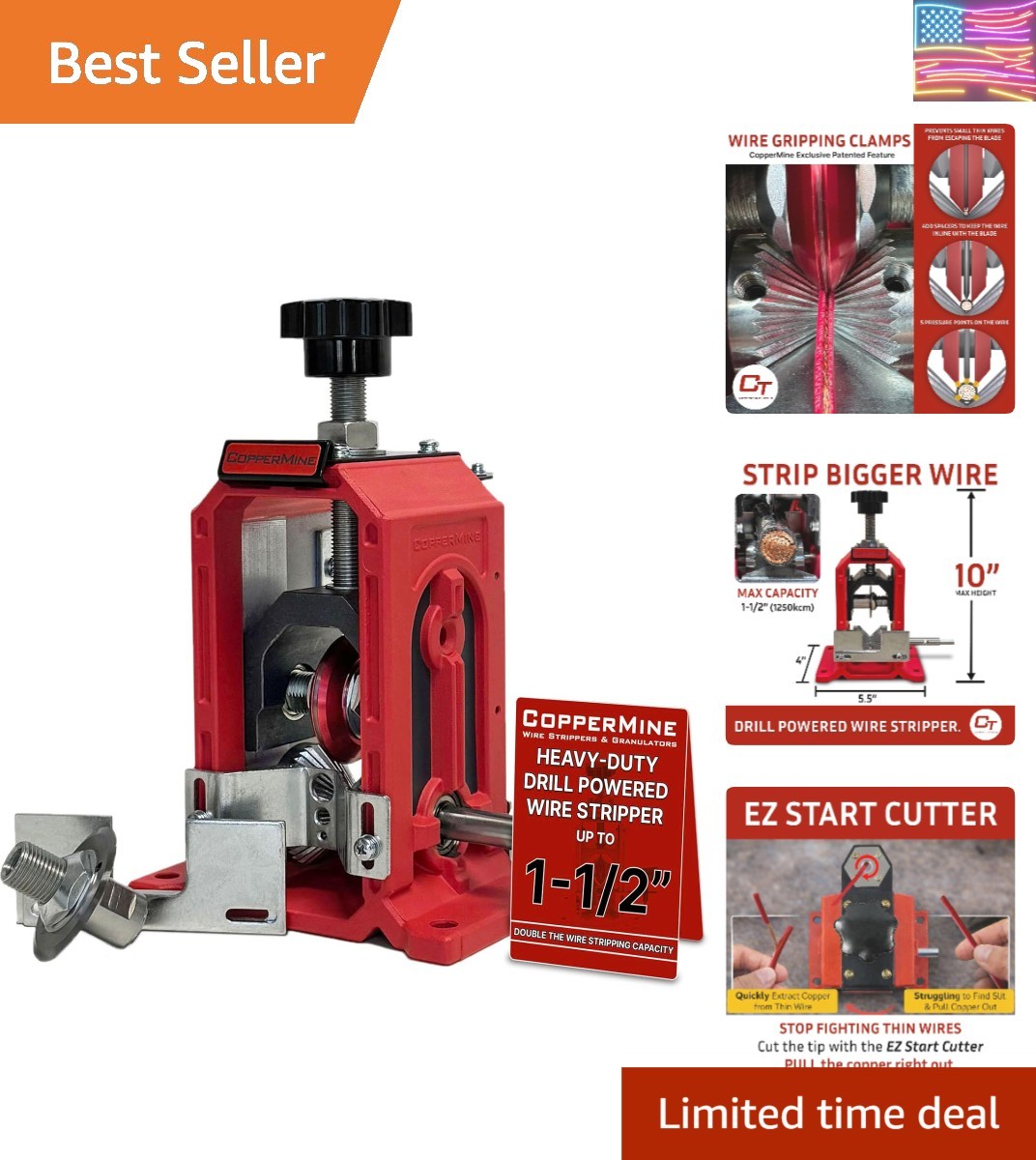 CT-302 Manual Wire Stripping Machine – Heavy Duty Scrap Copper Wire Stripper ...