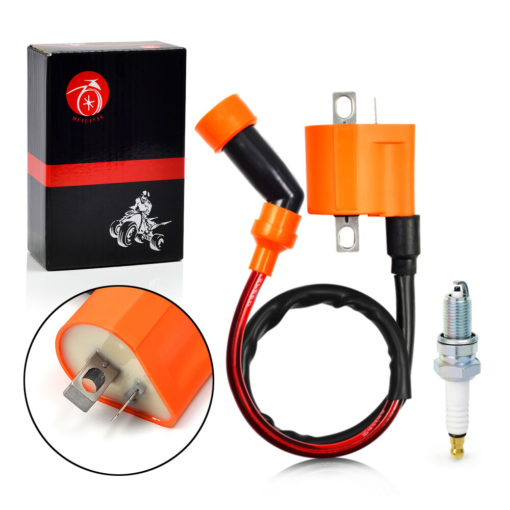 Ignition Coil Pack & SPARK PLUG + CAP For Arctic Cat 500 4x4 1999-2009 3430-007