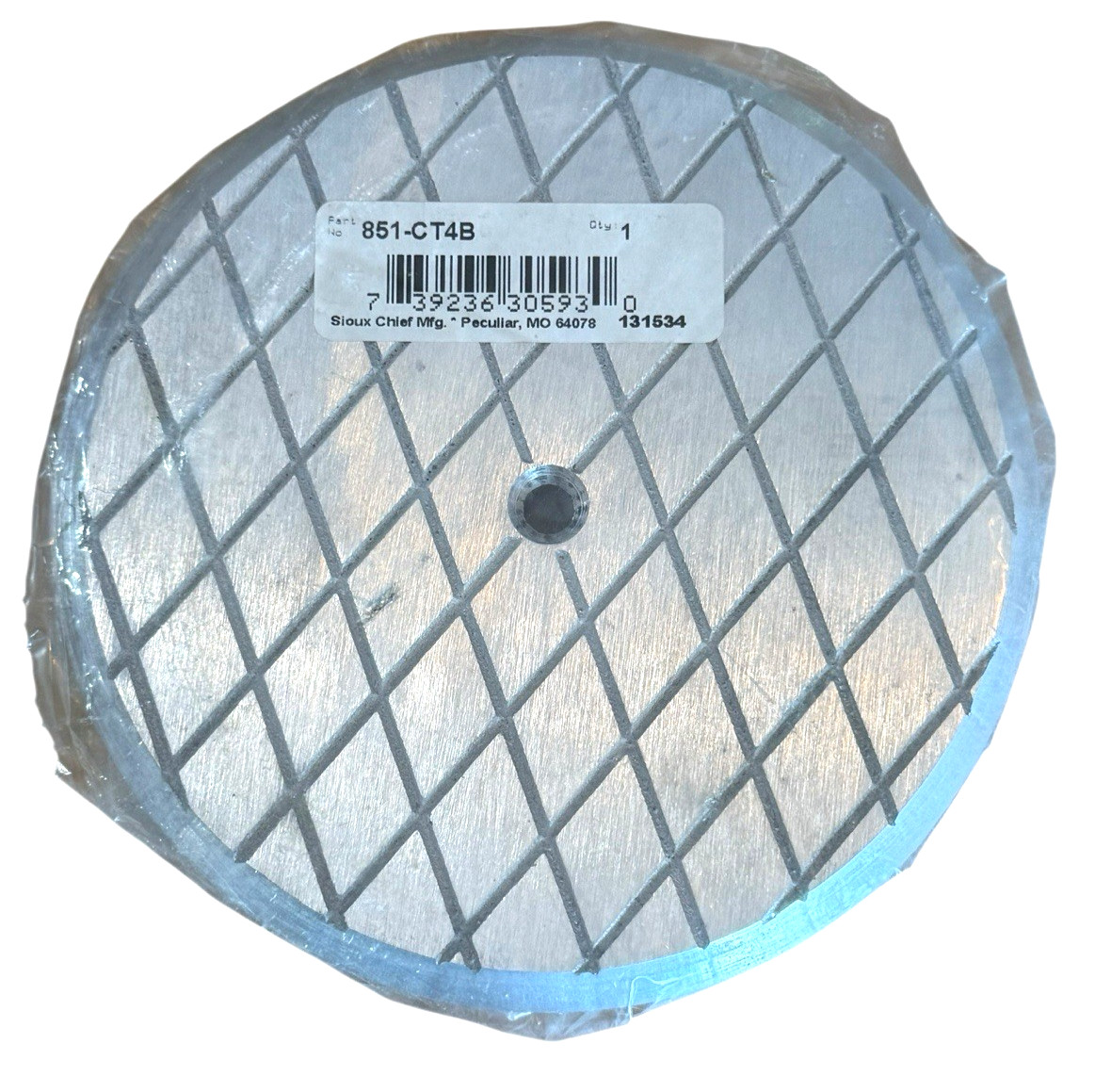 Sioux Chief 6" Round Cleanout Cover - Tenzaloy (851-CT4B) with Screw