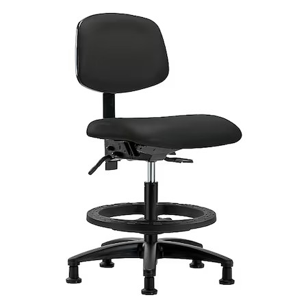 Medium Bench Chair Ergonomic Chair, No Arms, 21" To 28-1/4" Height, Vinyl,