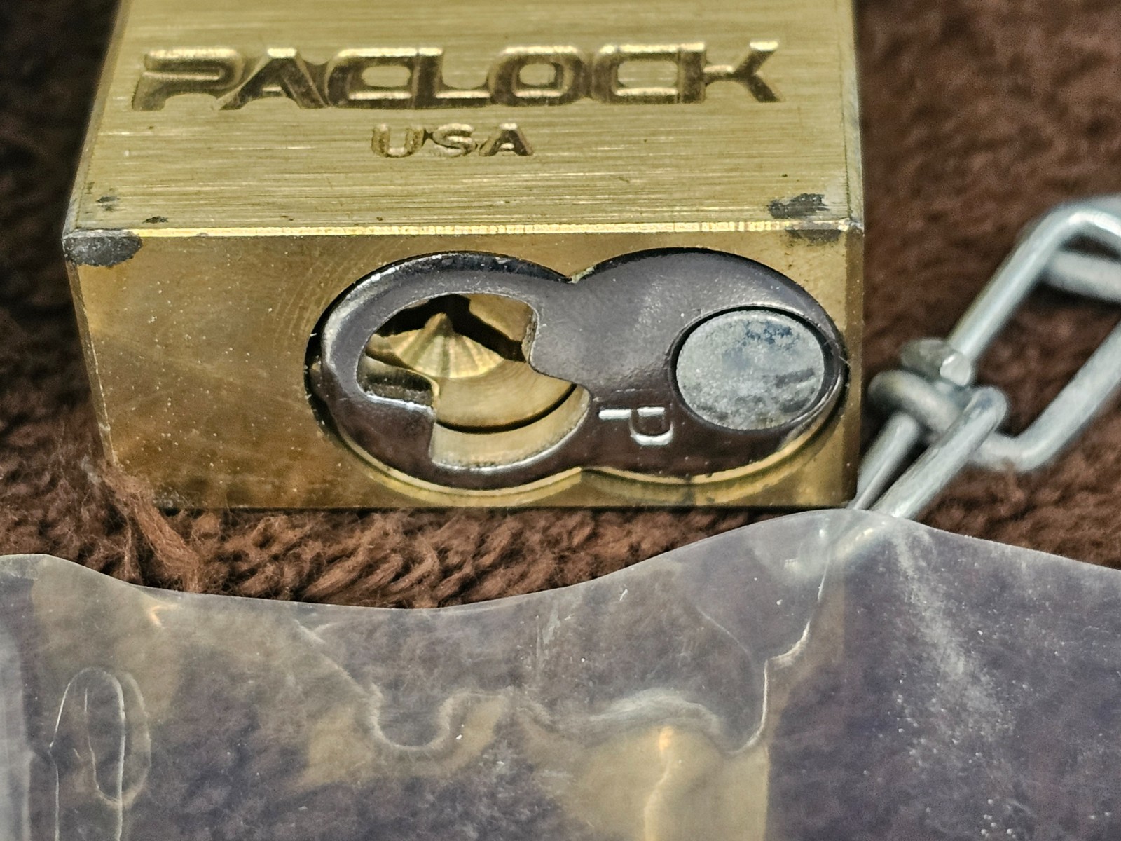Pacific Lock Padlock PacLock AA59486-1AB10S2 Laminated Brass Military Surplus