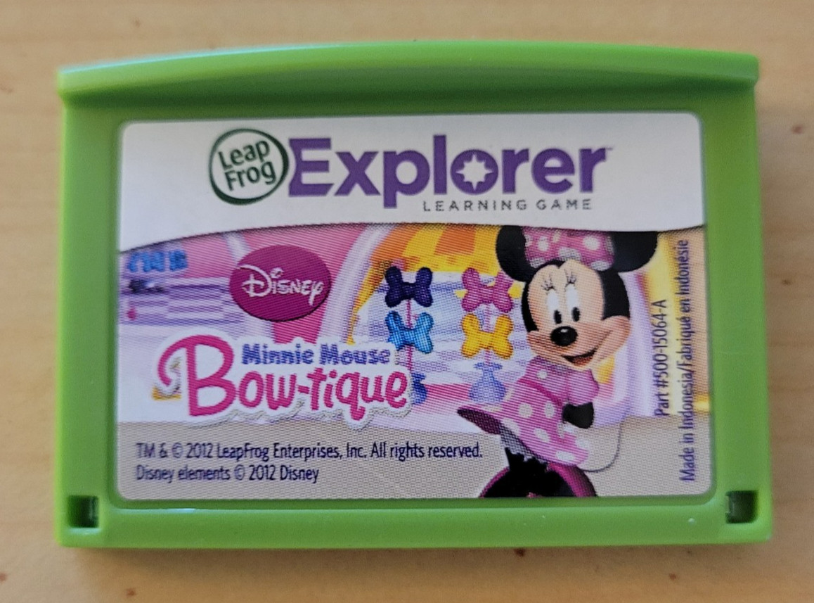 LeapFrog Explorer Learning Game Disney Minnie Mouse Minnie's Bow-Tique cartridge