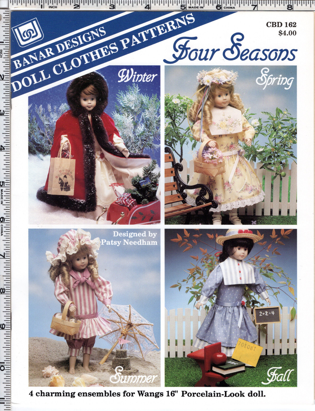 "Four Seasons" ©1991 Banar Designs Doll Clothes Patterns Leaflet # CBD 162