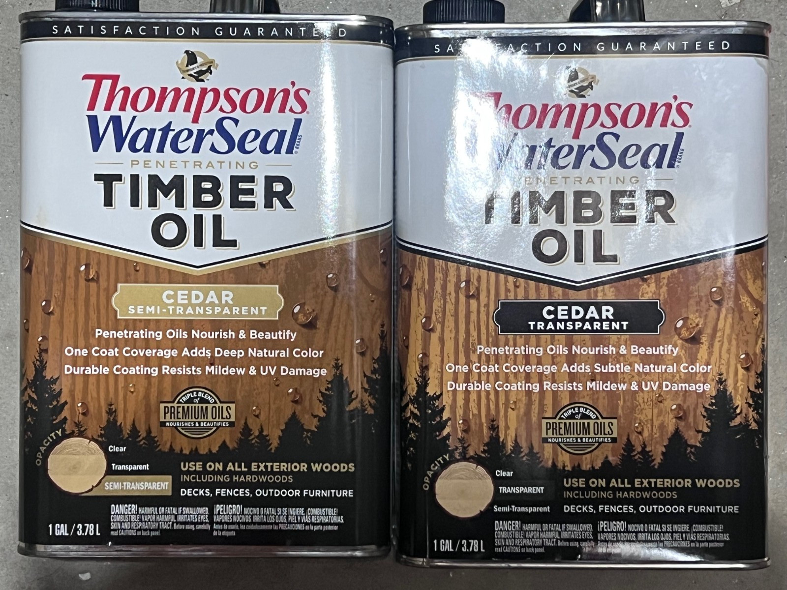 Thompson's WaterSeal Semi Transparent Timber Oil,  Penetrating Timber Oil 1 gal.