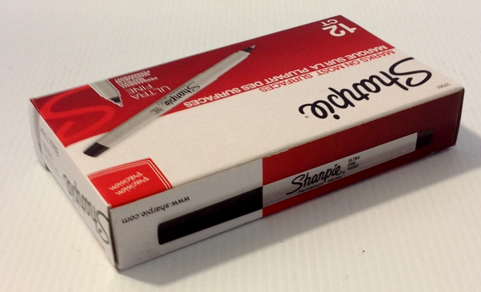 Sharpie Ultra Fine Point Permanent Markers Pens BLACK 37001 Box of 12 NEW