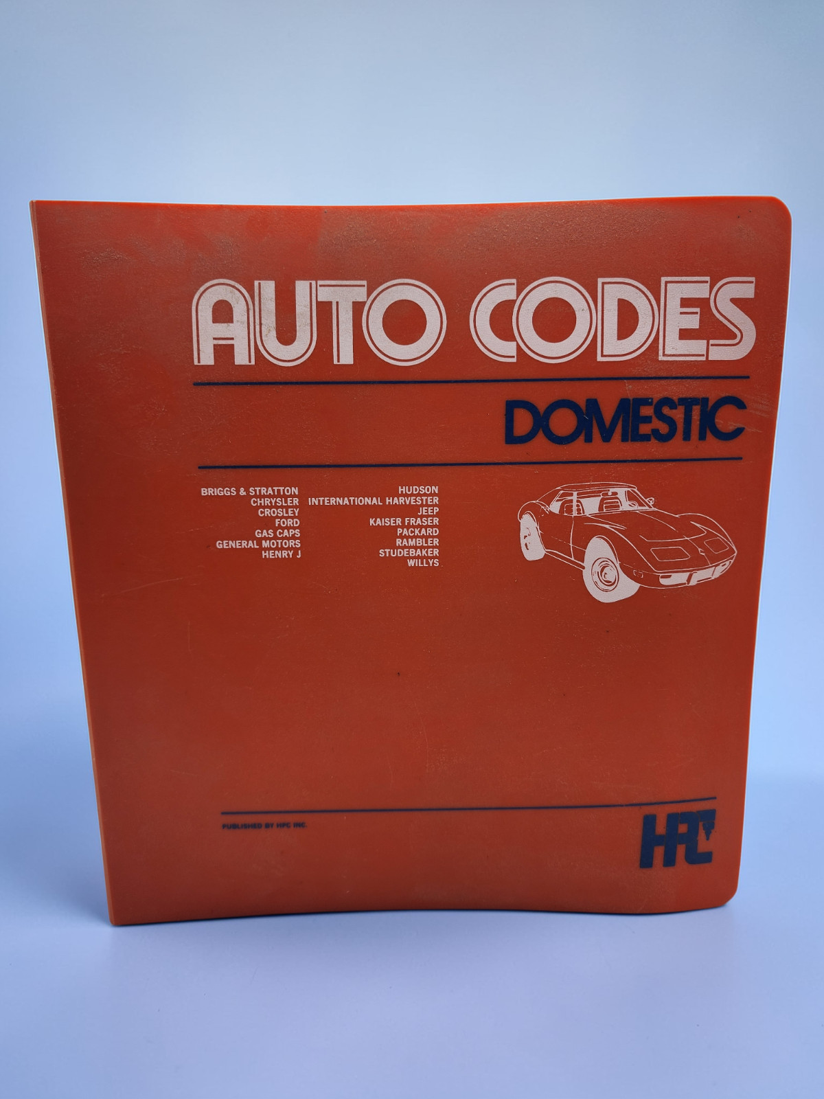 HPC Domestic Vehicle Auto Codes Book 1970 Binder