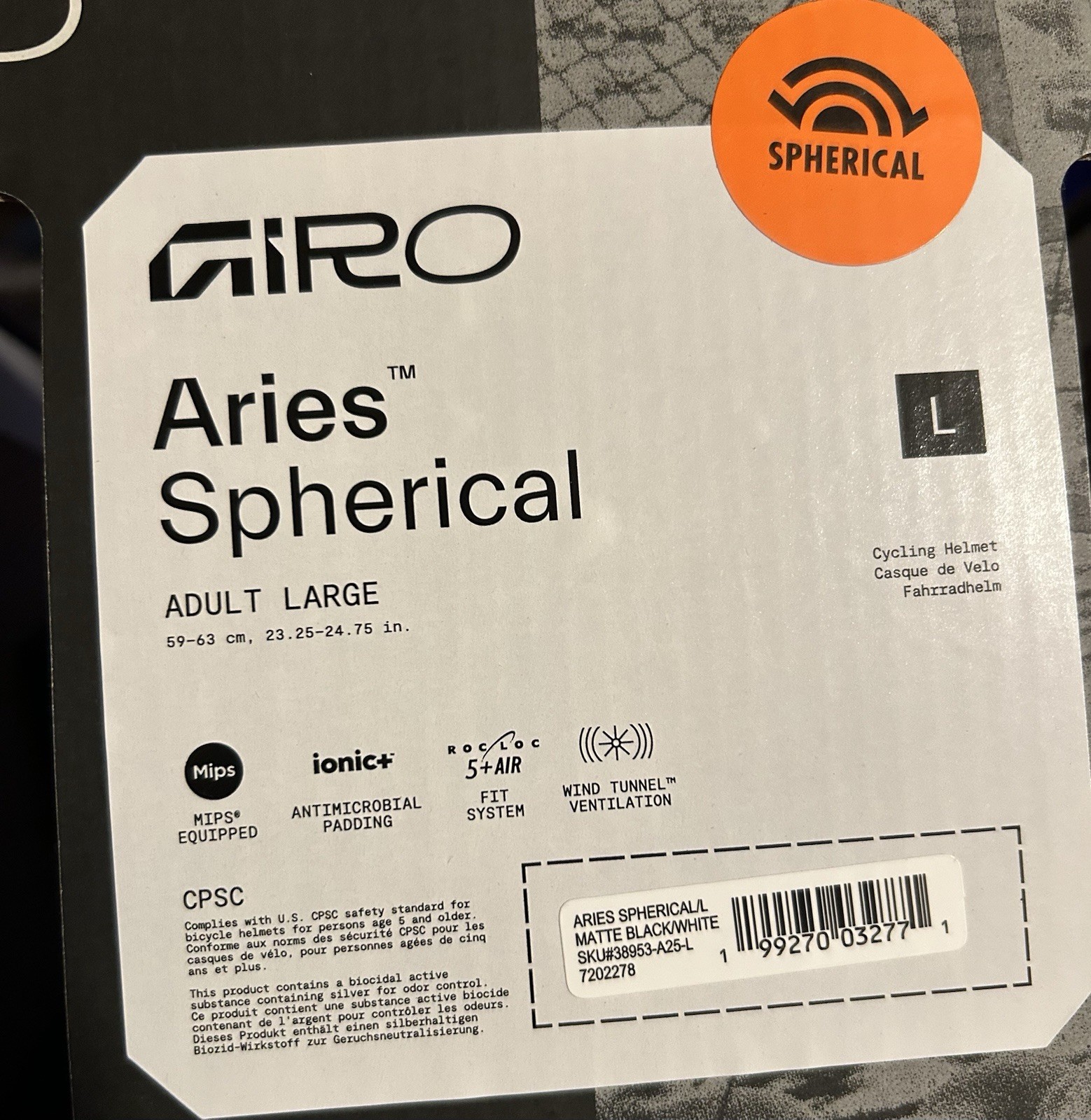 Giro Aries Spherical Cycling Helmet Large
