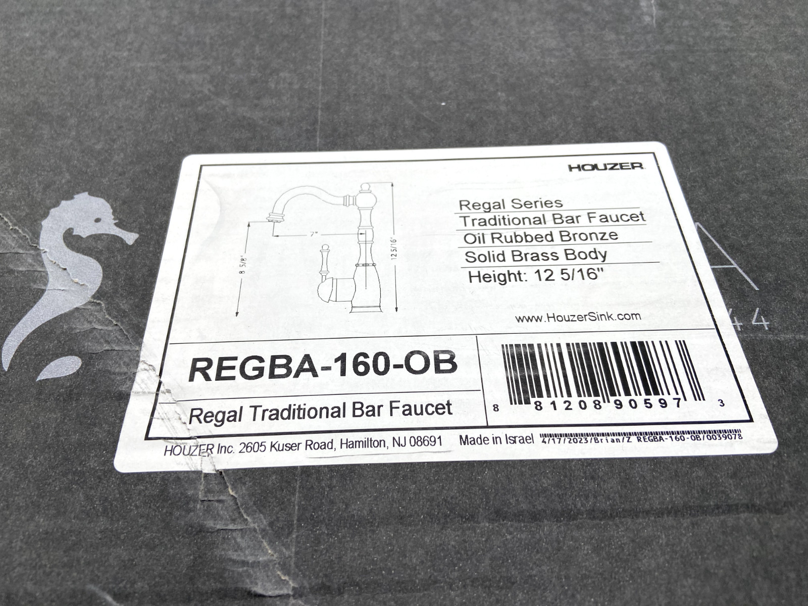 Houzer REGBA-160-OB Regal Traditional Kitchen Faucet, Oil Rubbed Bronze