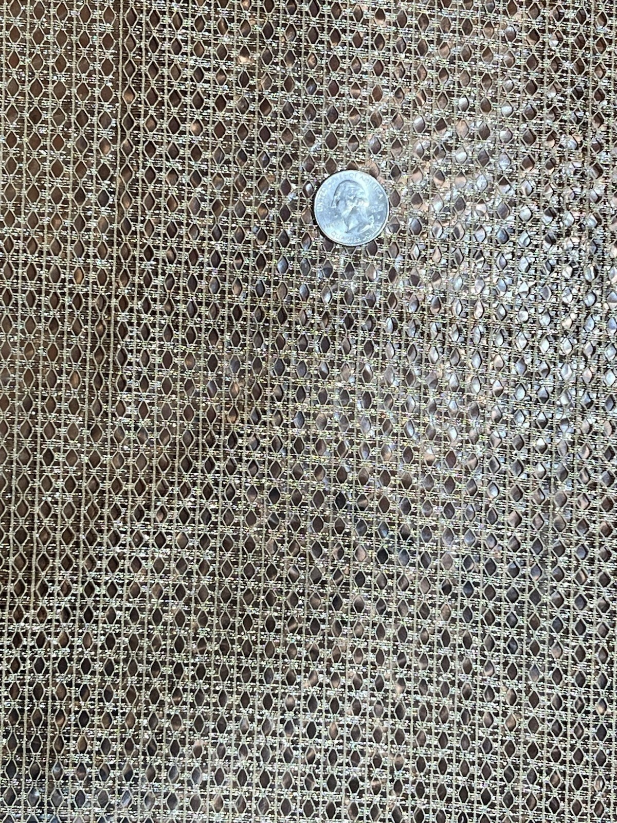 Cross X Stitch Gold Metallic  1 1/2 YD Fabric