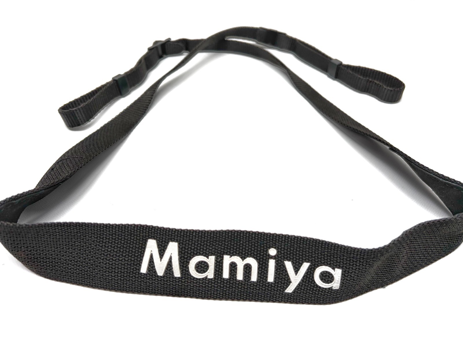 FREE SHIPPING Mamiya Genuine Camera Strap / Black & White Logo / 32mm[Excellent]