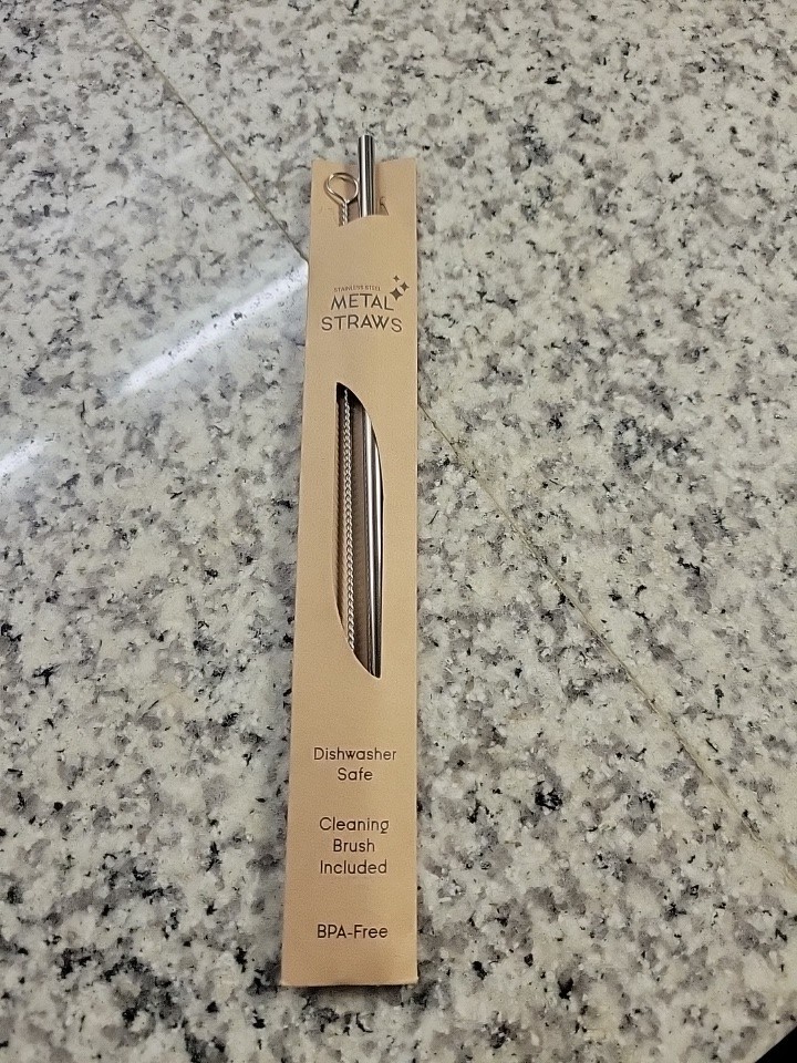 Stainless Steel Metal Straw With Cleaning Brush BPA Free