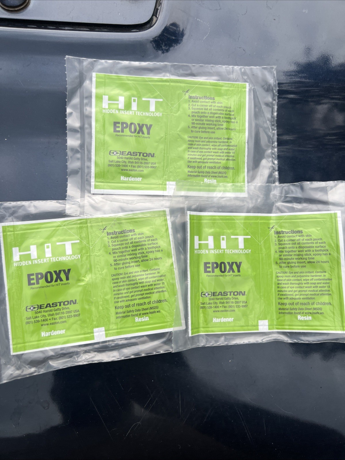 Easton Hit Epoxy Adhesive Pouch 3 Pk.
