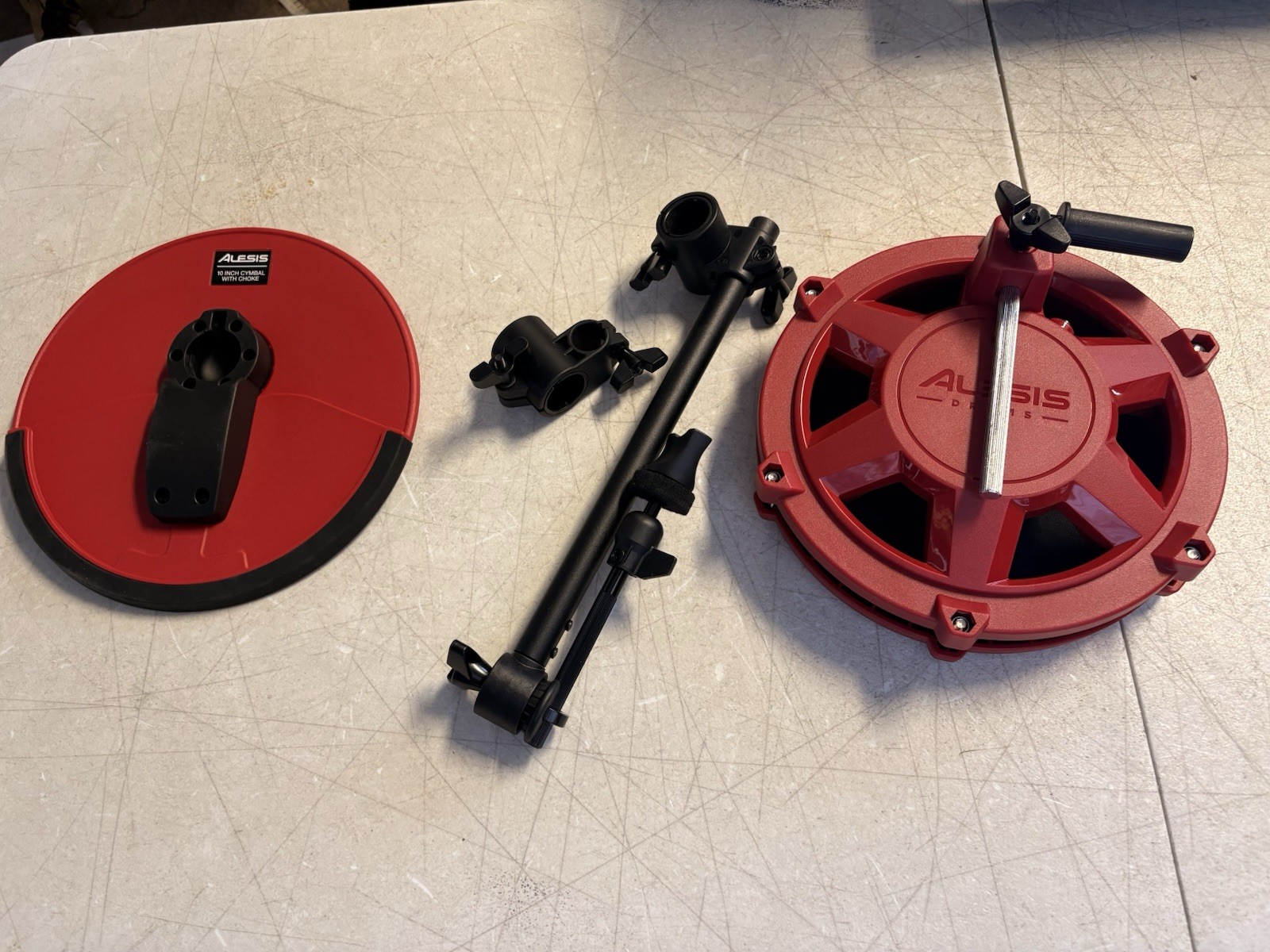 Alesis Nitro Add On Cymbal And Tom, Open Box, No Cable, Red