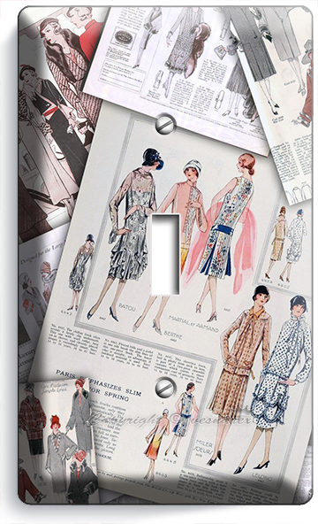 RETRO FASHION MAGAZINE PAGES SINGLE LIGHT SWITCH WALL PLATE COVER NEW ROOM DECOR
