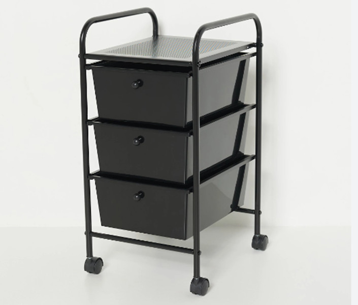 Tidy & Co. 3 Tier Rolling Cart w/drawers - Heavy-Duty on Wheels - Storage - V400