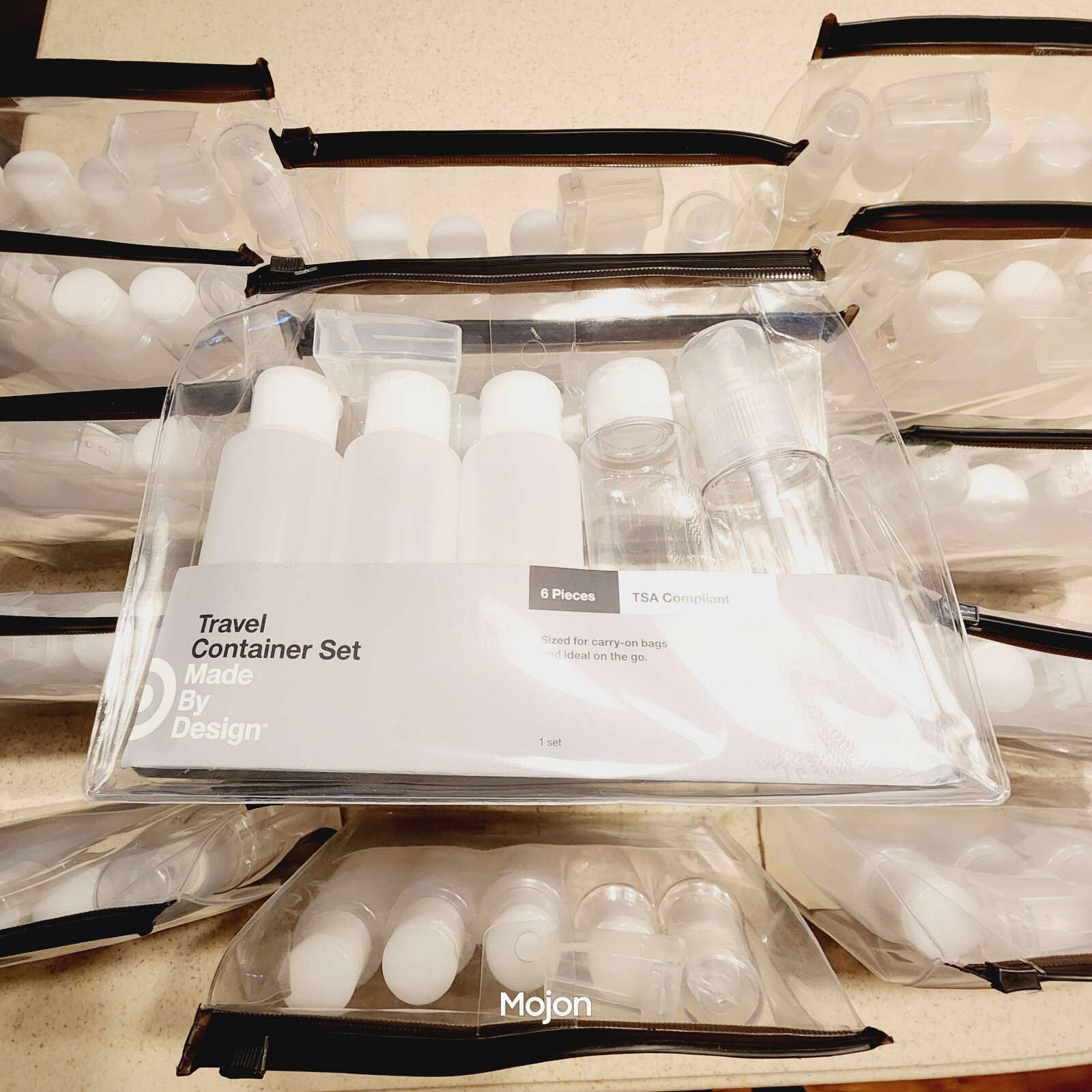 15 Packs Travel Container Set - Made By Target 6 Pieces Each TSA Compliant