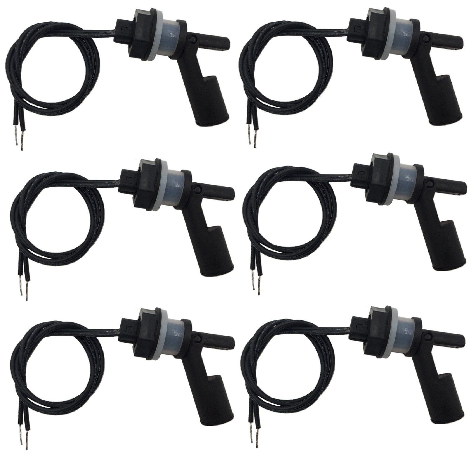 Anndason 6 Pieces Black Water Level Sensor Aquarium Tank Side Style1,