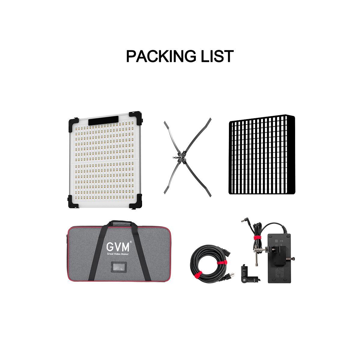 GVM B200C 200W RGB Foldable LED Fabric Video Light Panel #GVM-B200C