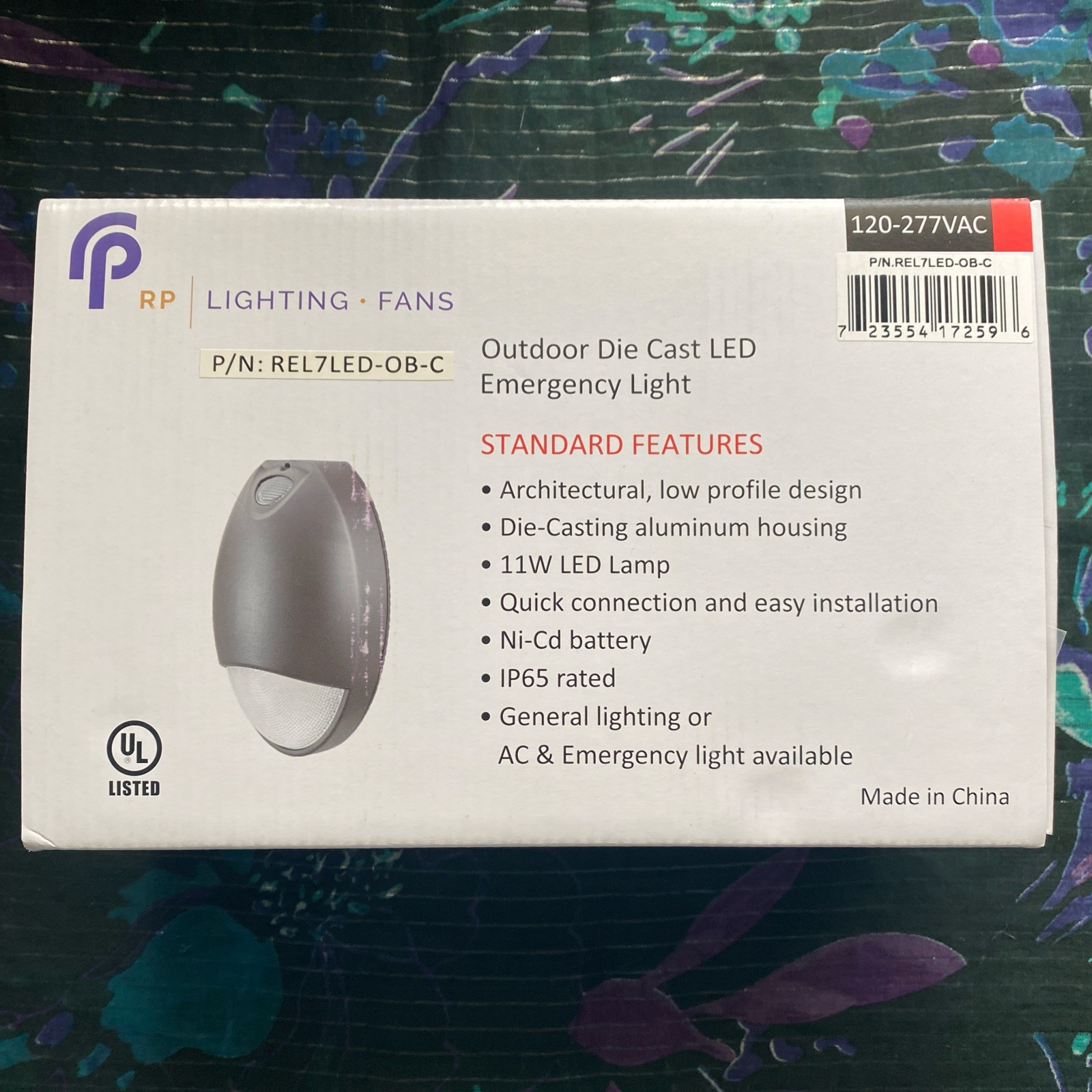 RP Lighting Apex 7” Outdoor Die Cast LED Emergency Light-REL7LED-OB-C RTL $200