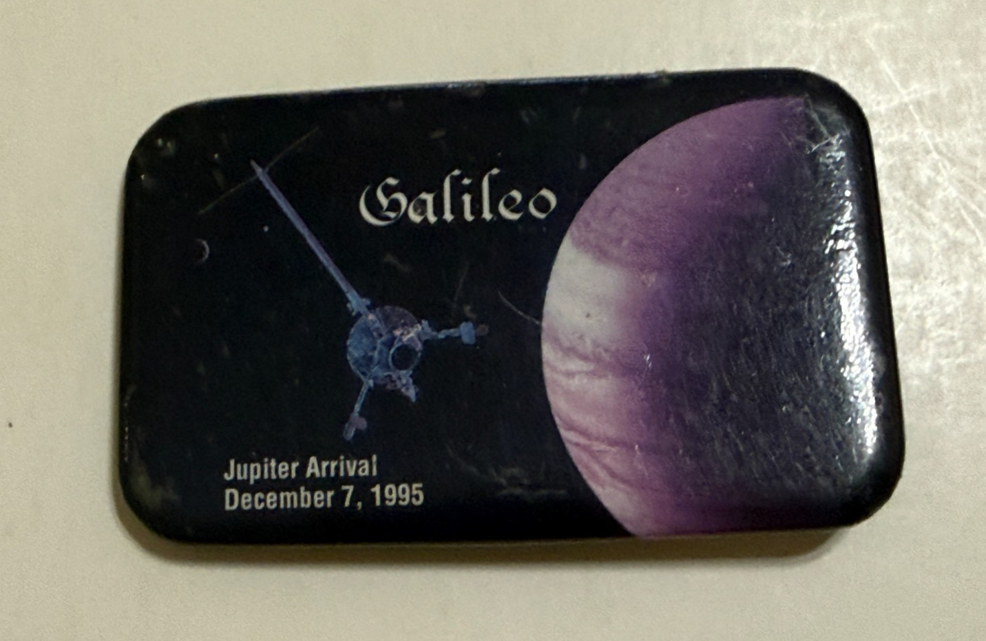 JPL NASA Galileo Jupiter Arrival 1995 Pinback Button