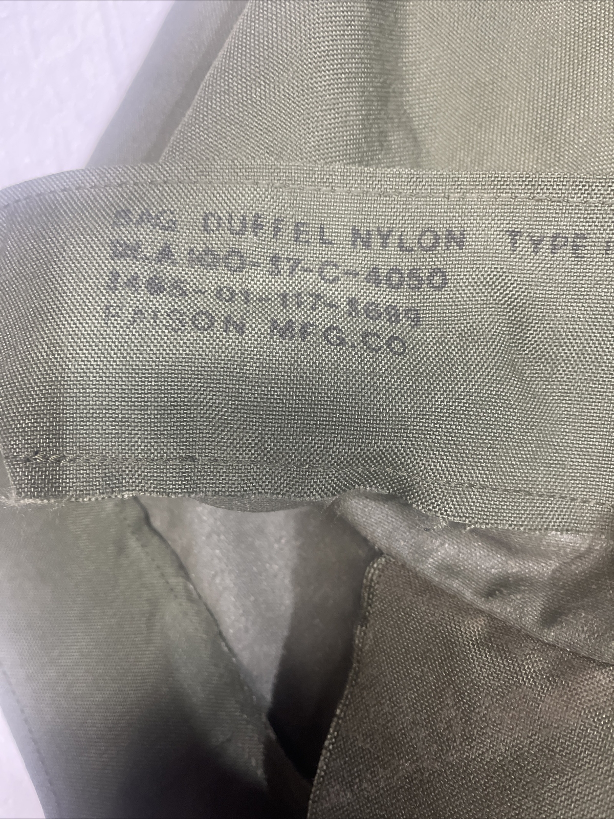 U.S. Military Heavy Duty Canvas Duffle Bag Preowned
