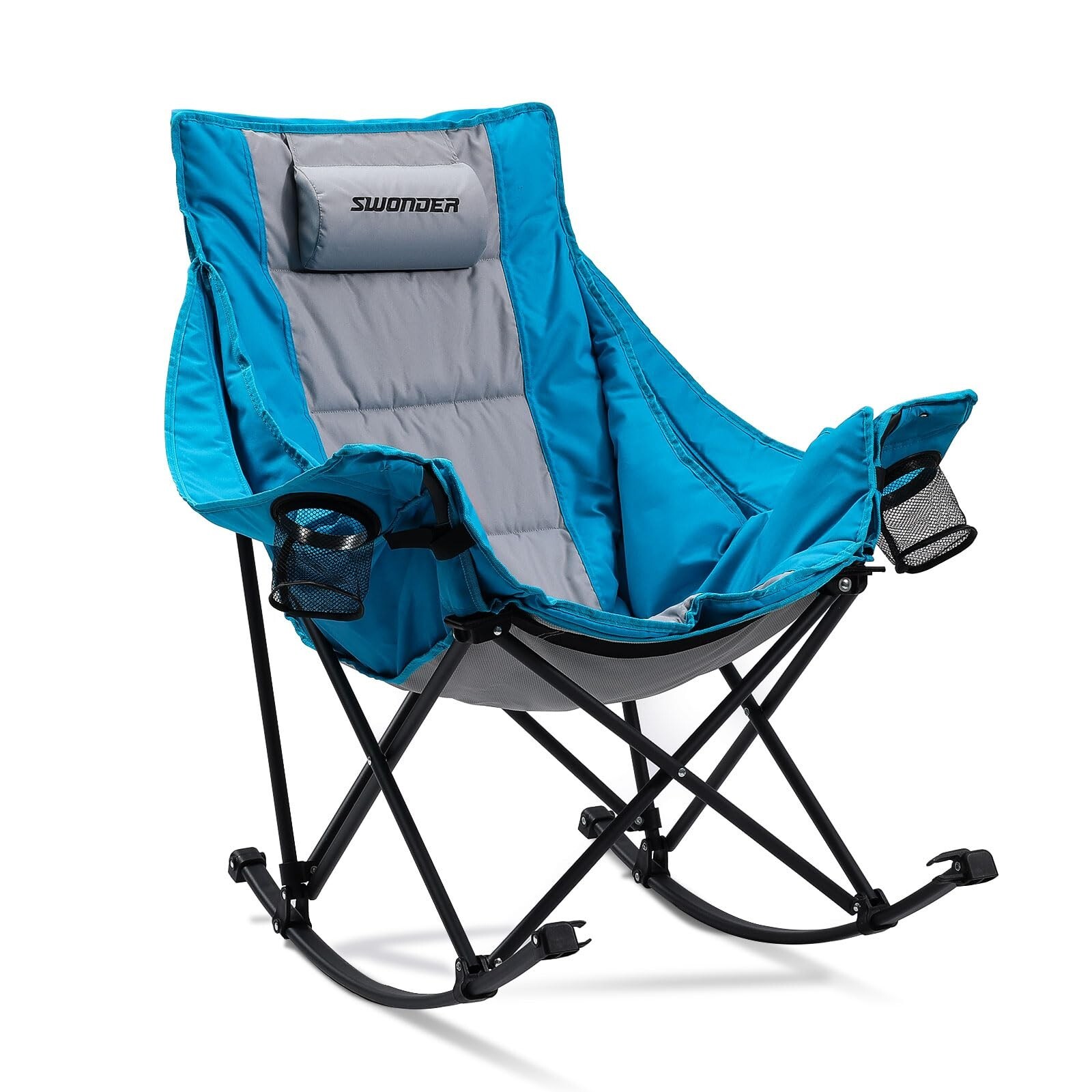 Swonder Oversized Rocking Camping Chair with Innovative 2-in-1 Removable Seat...