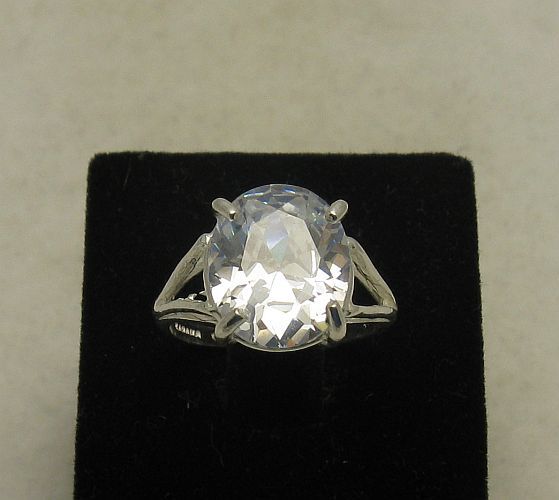 Stylish Sterling Silver Ring Hallmarked Solid 925 Cubic Zirconia Handmade