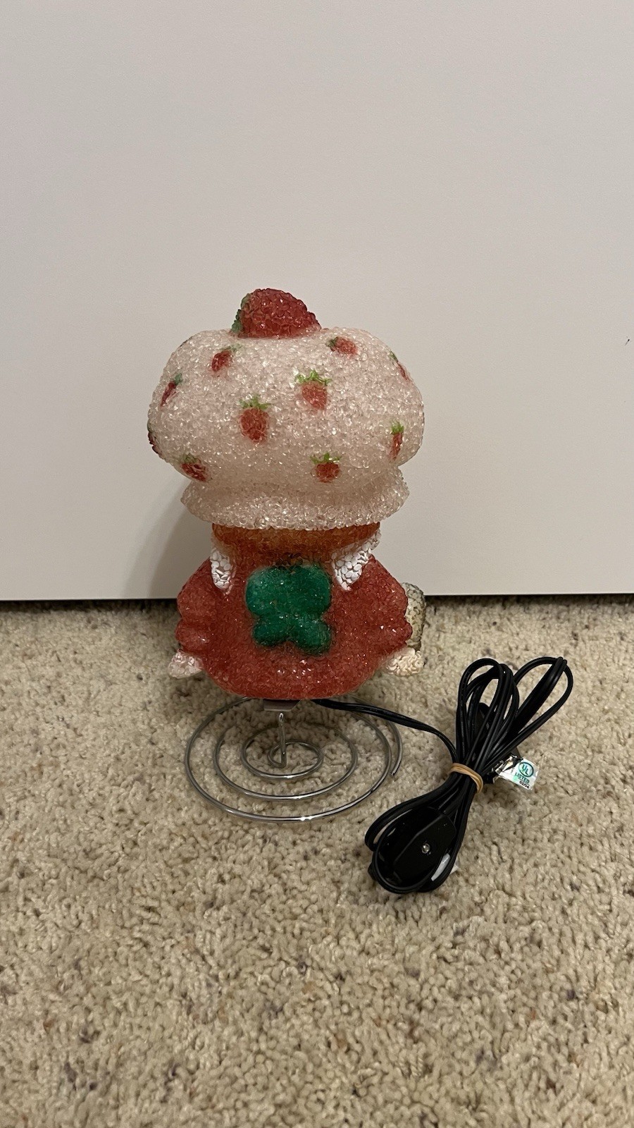 Strawberry Shortcake Light Up Lamp *WORKS*