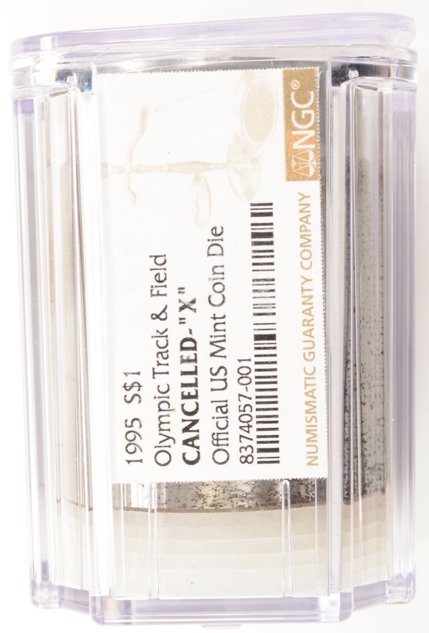 NGC $1 1995 Proof Track & Field Olympic Die Cancelled
