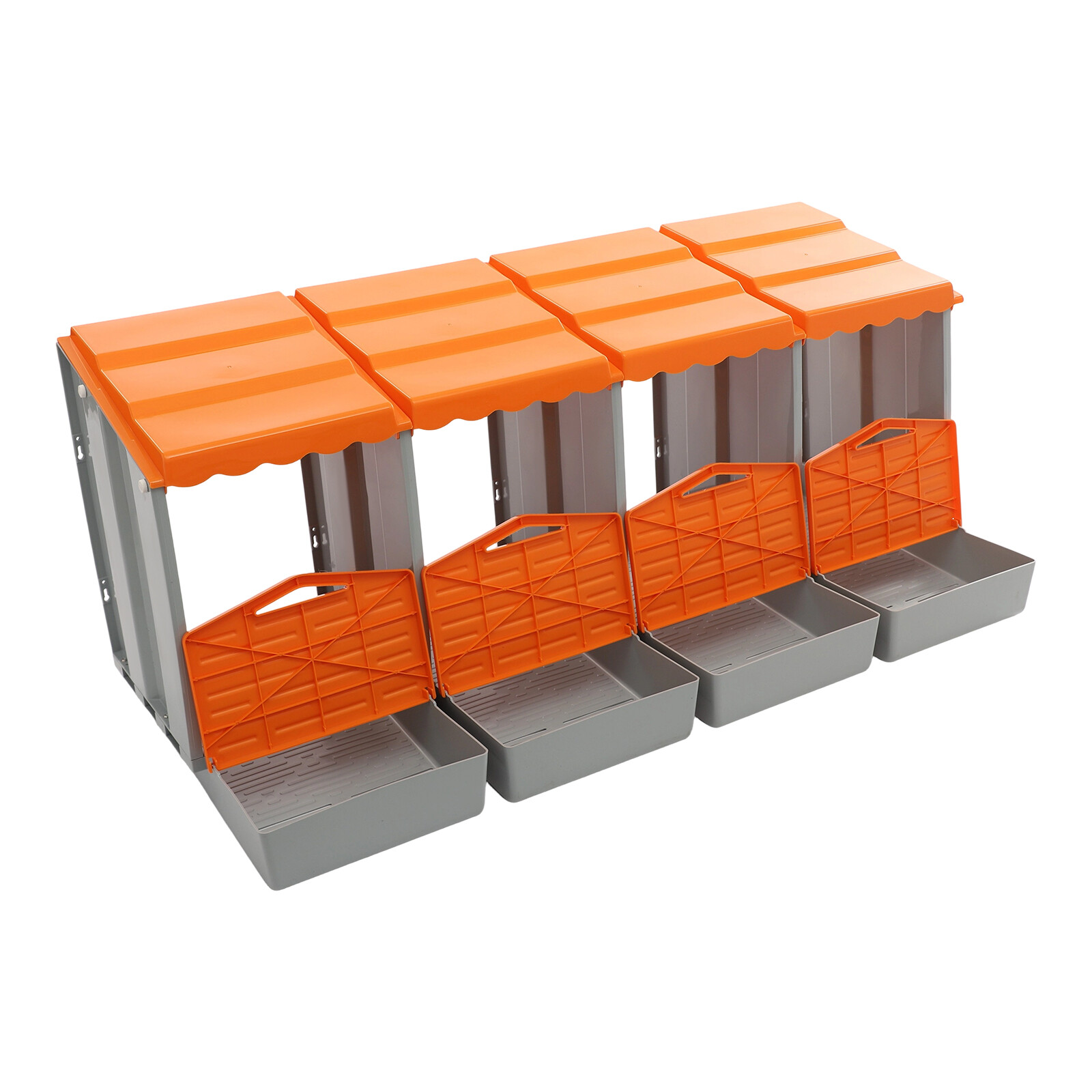 Orange Chicken Nesting Box Modern 4-Compartment Chicken Nesting Box PP NEW