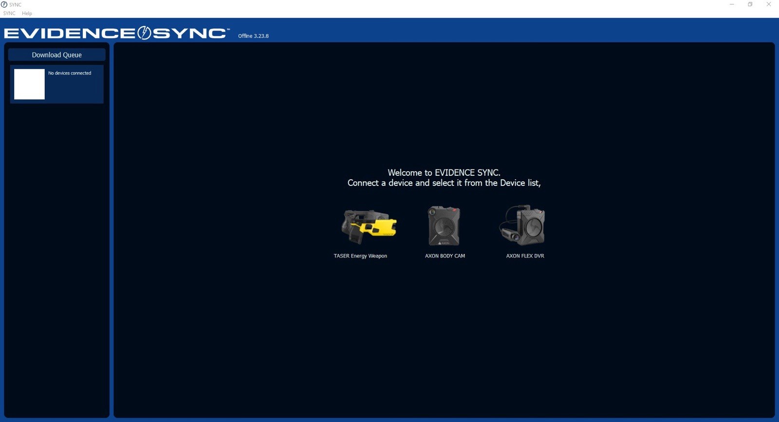 Evidence Sync 3.23.8 Software CD - Axon Taser X2 / X26P, Body 1 & 2