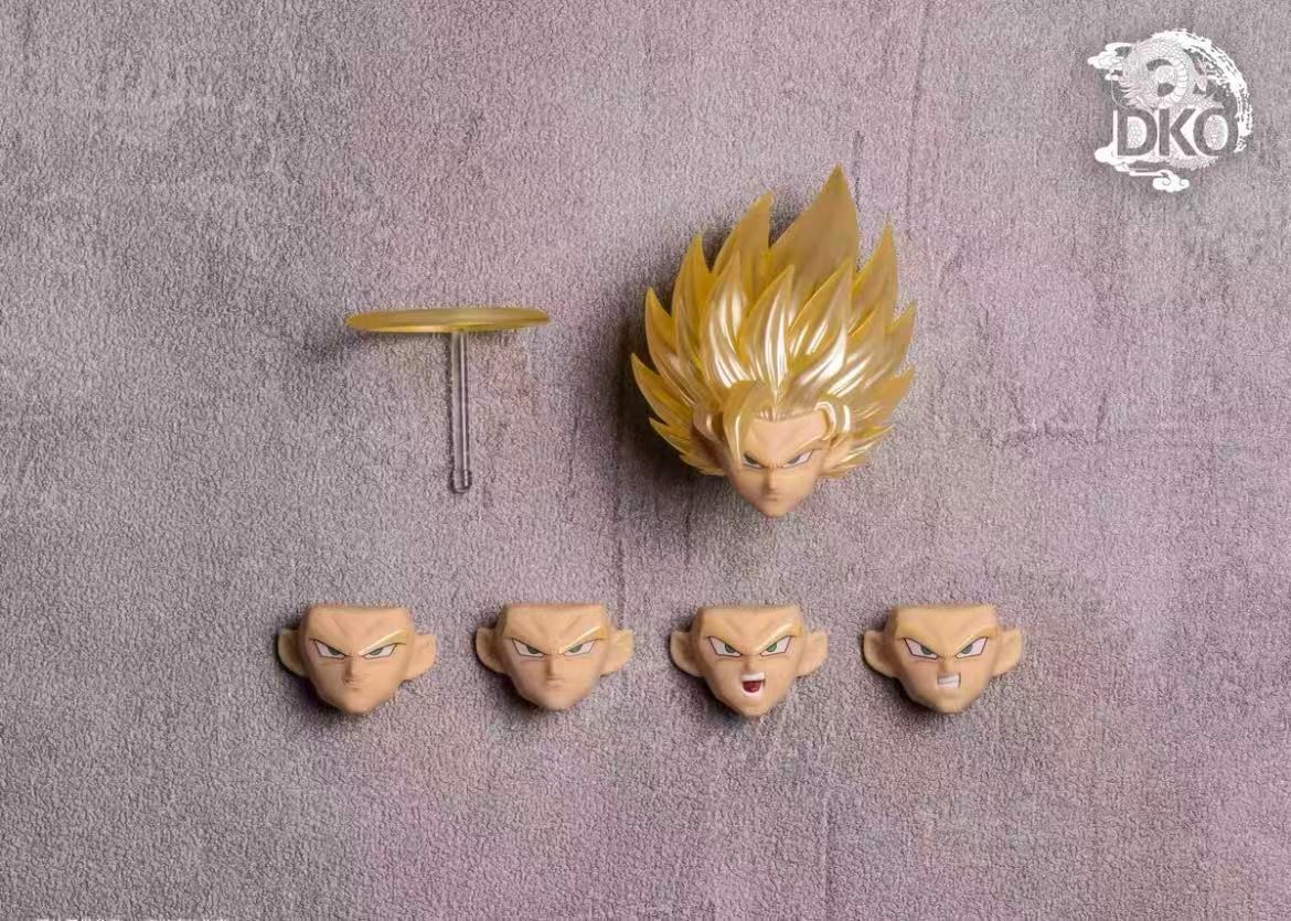 DKO custom 1/12 shf  goku super saiyan head Transparent yellow hair kit