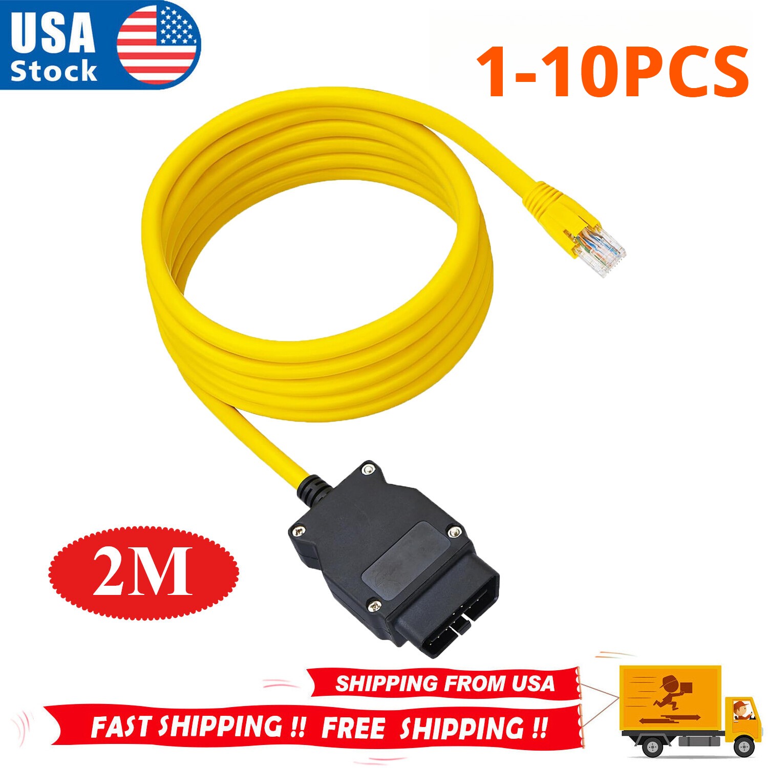 ENET Ethernet Cable For BMW OBD ICOM E-SYS ISTA Bimmercode F-Series OBD2 cable