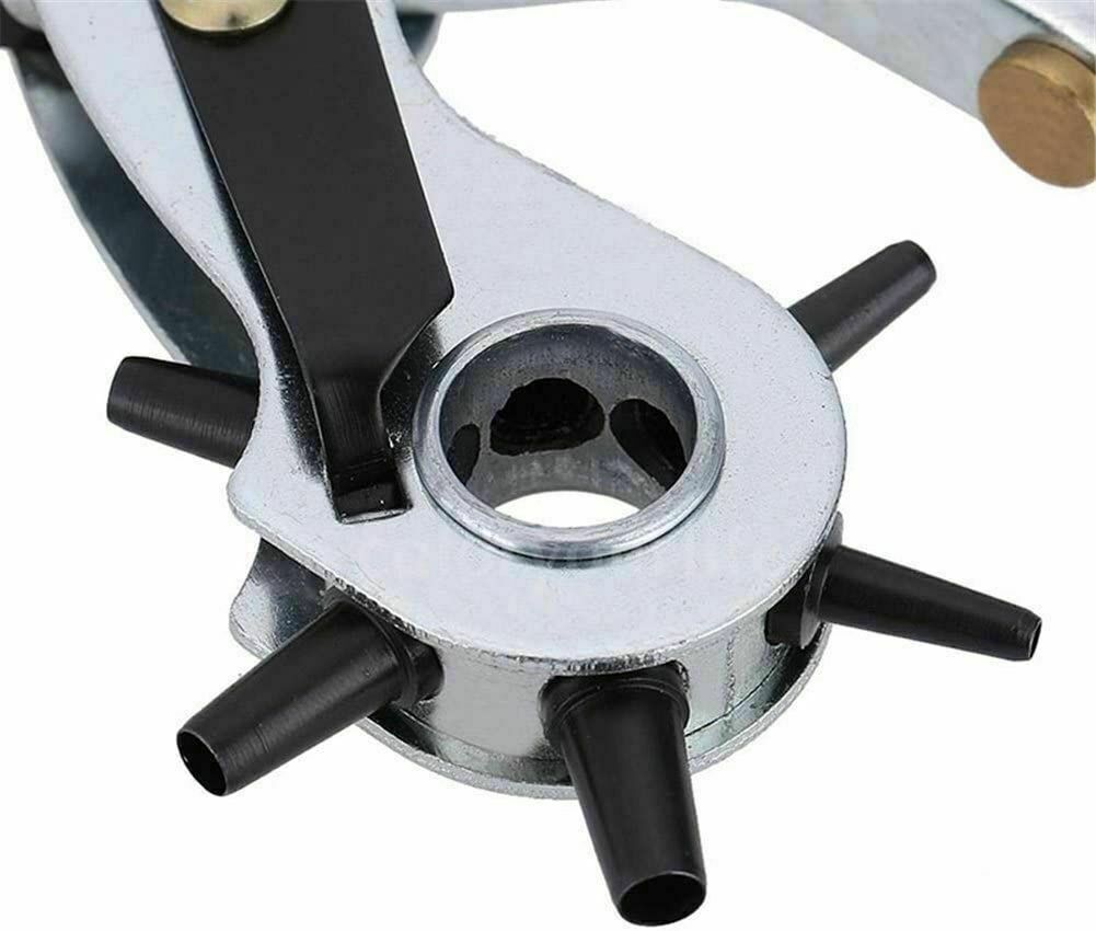 Puncher Tool Leather Punch Plier Leather Belt Revolving Perforator Round Hole