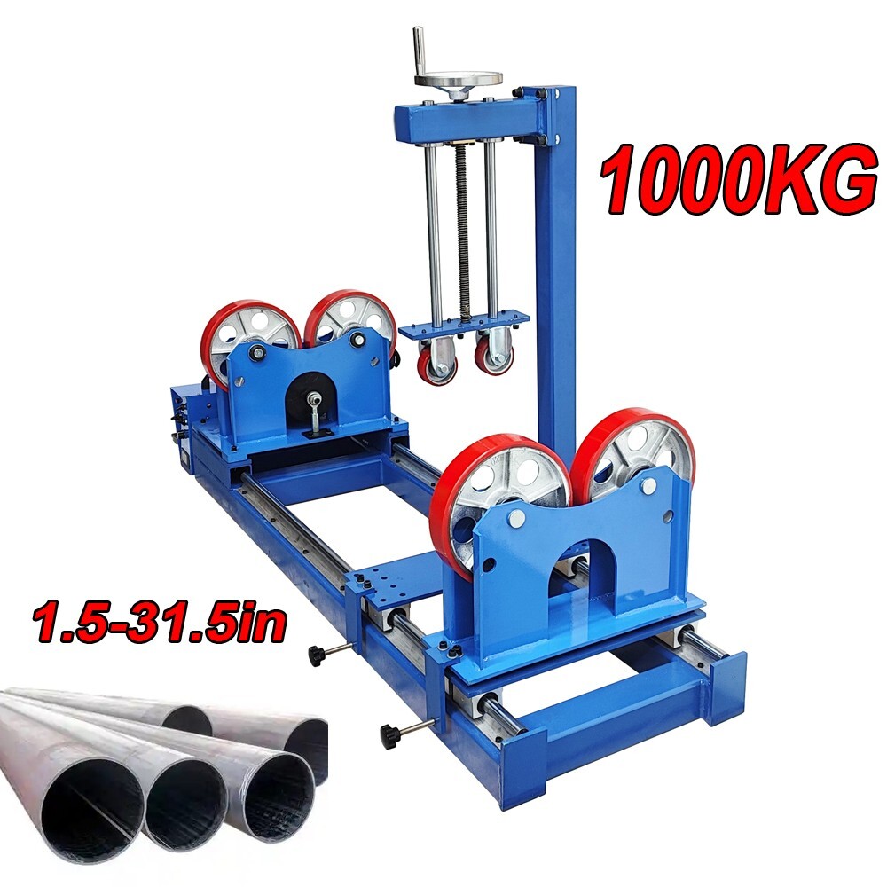 2200lbs Welding Tank Turning Rolls Press Wheel Welding Positioner 1.5-31.5in