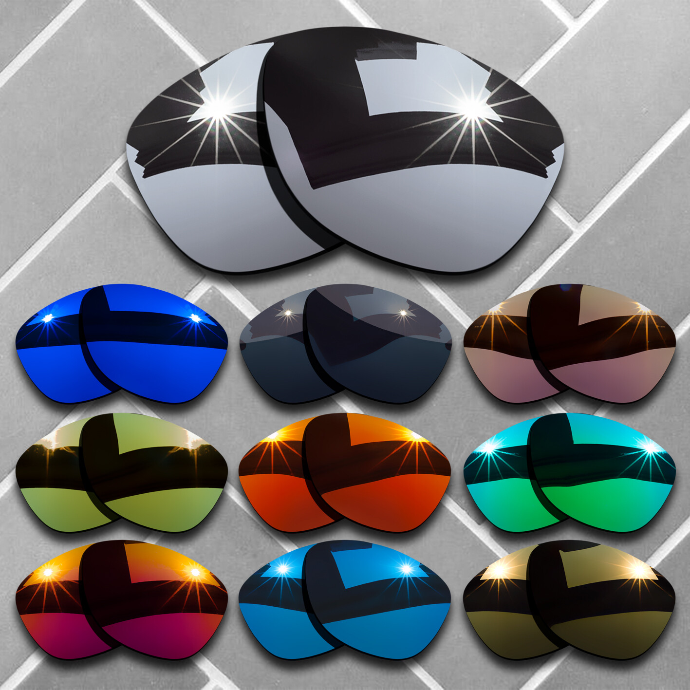 Polarized Replacement lenses for-Oakley Tie Breaker AntiScratch Multiple Choices