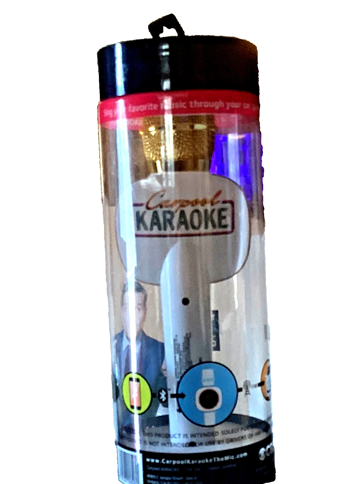 The Singing Machine Carpool Karaoke Mic CBS Late Late Show Portable Microphone