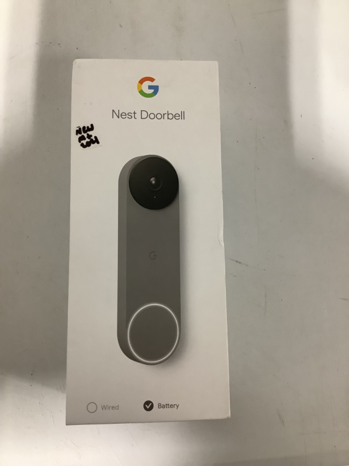 Google Nest Doorbell Smart Wi-Fi Video Doorbell Camera Snow (Battery)
