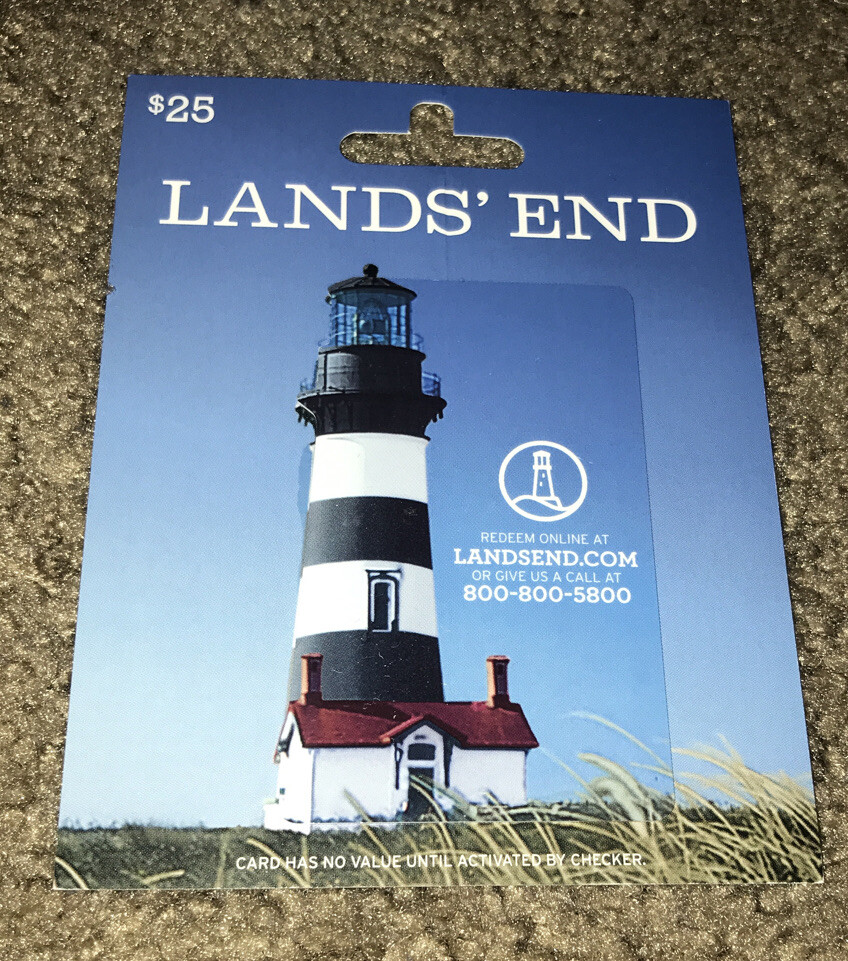 LAND’S END LIGHT HOUSE SUMMER TIME GIFT CARD COLLECTIBLE HANGER NO VALUE NEW