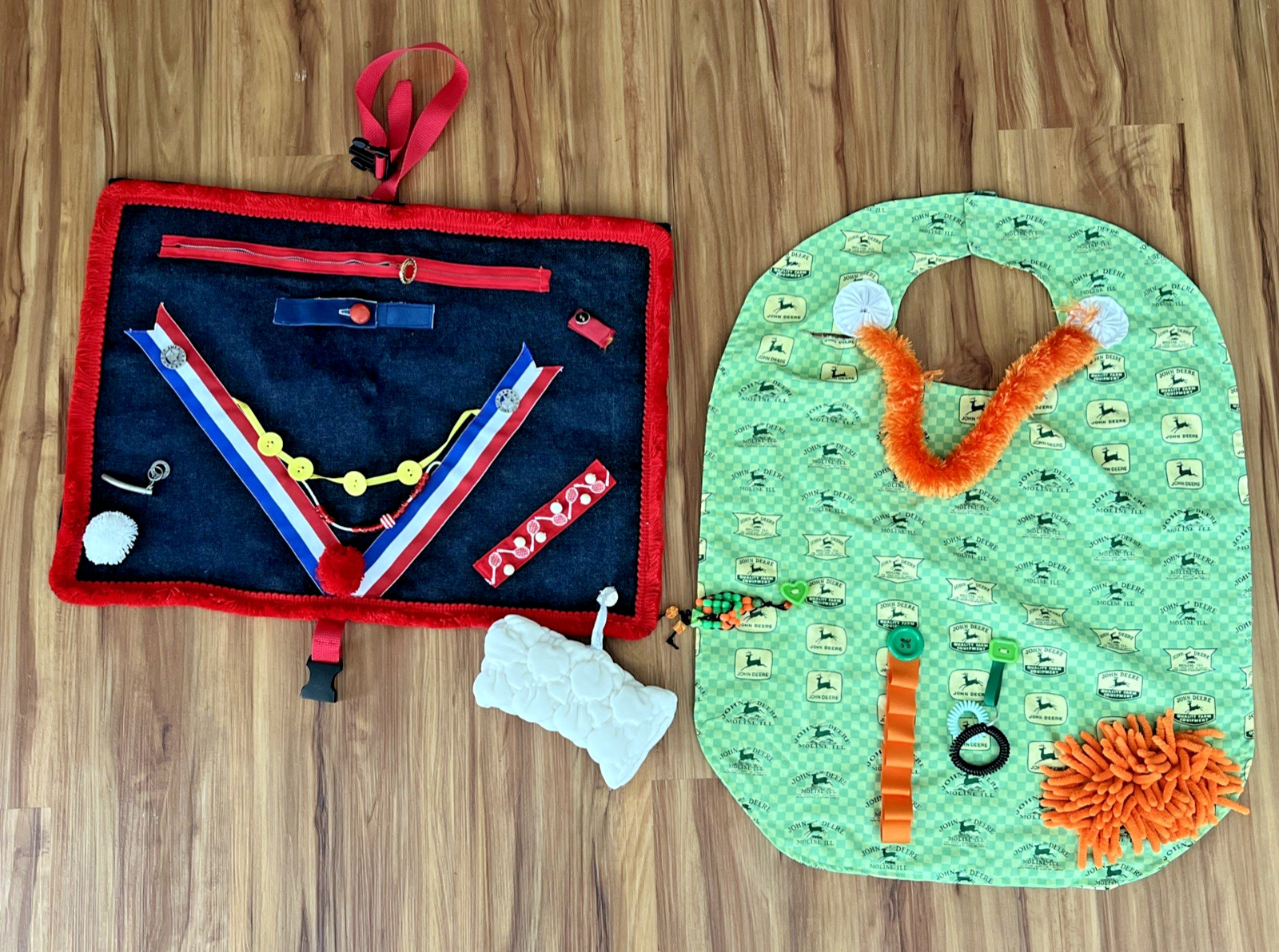 Adult Sensory Activity Portable Mat and Bib Alzheimer’s, Dementia Strap