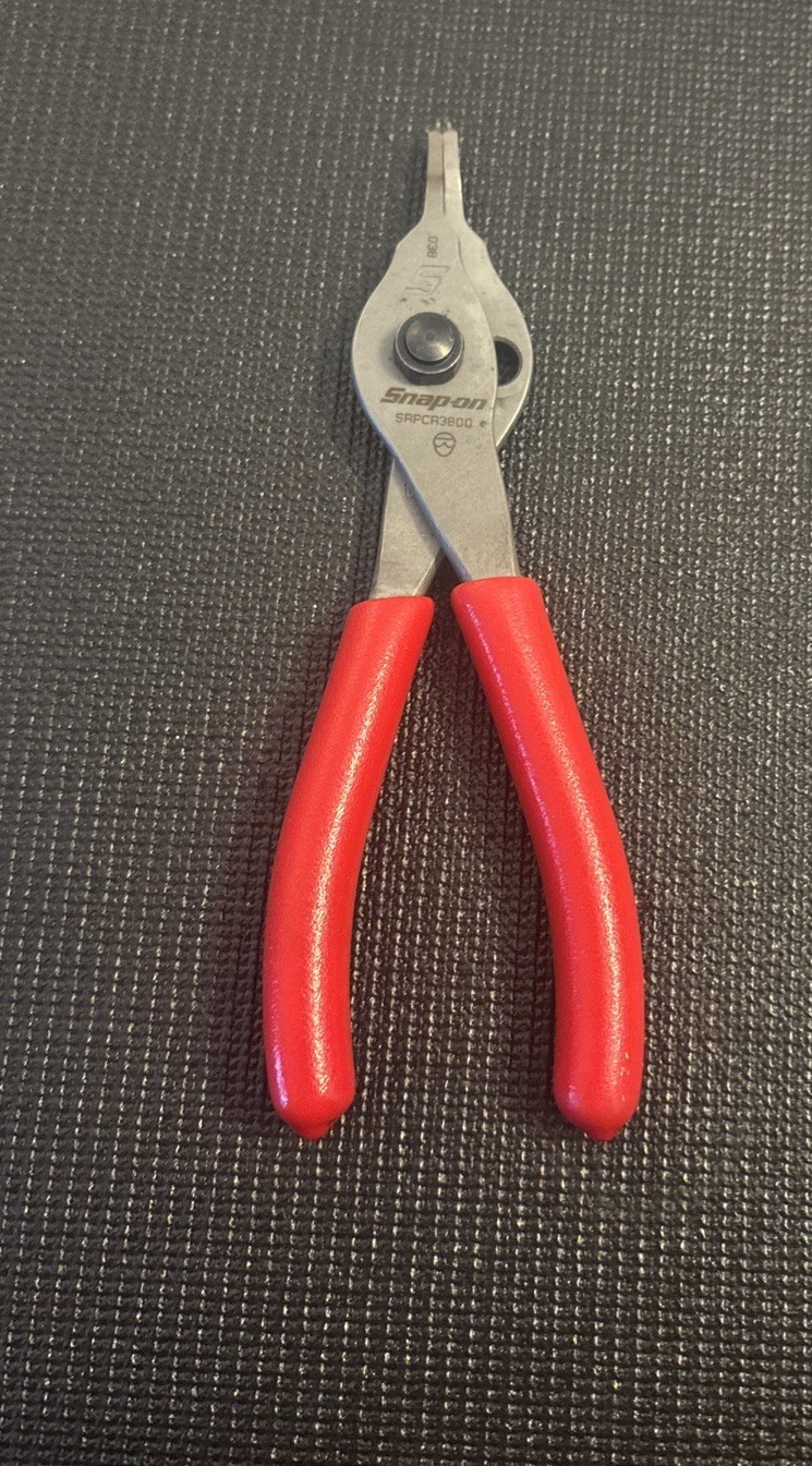 Snap-On Retaining Ring Pliers Quick Release SRPCR3800 .038” straight tip used
