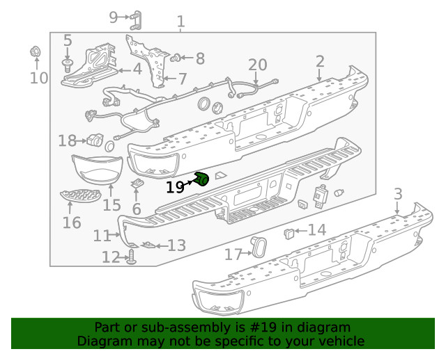 Genuine GM Park Sensor Bracket 84167338