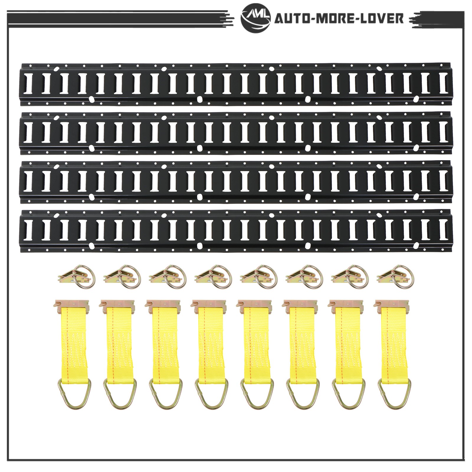 Powder Coated Steel E Track 24 Rails 4 Ft Each Black For Warehouse Storage Steel