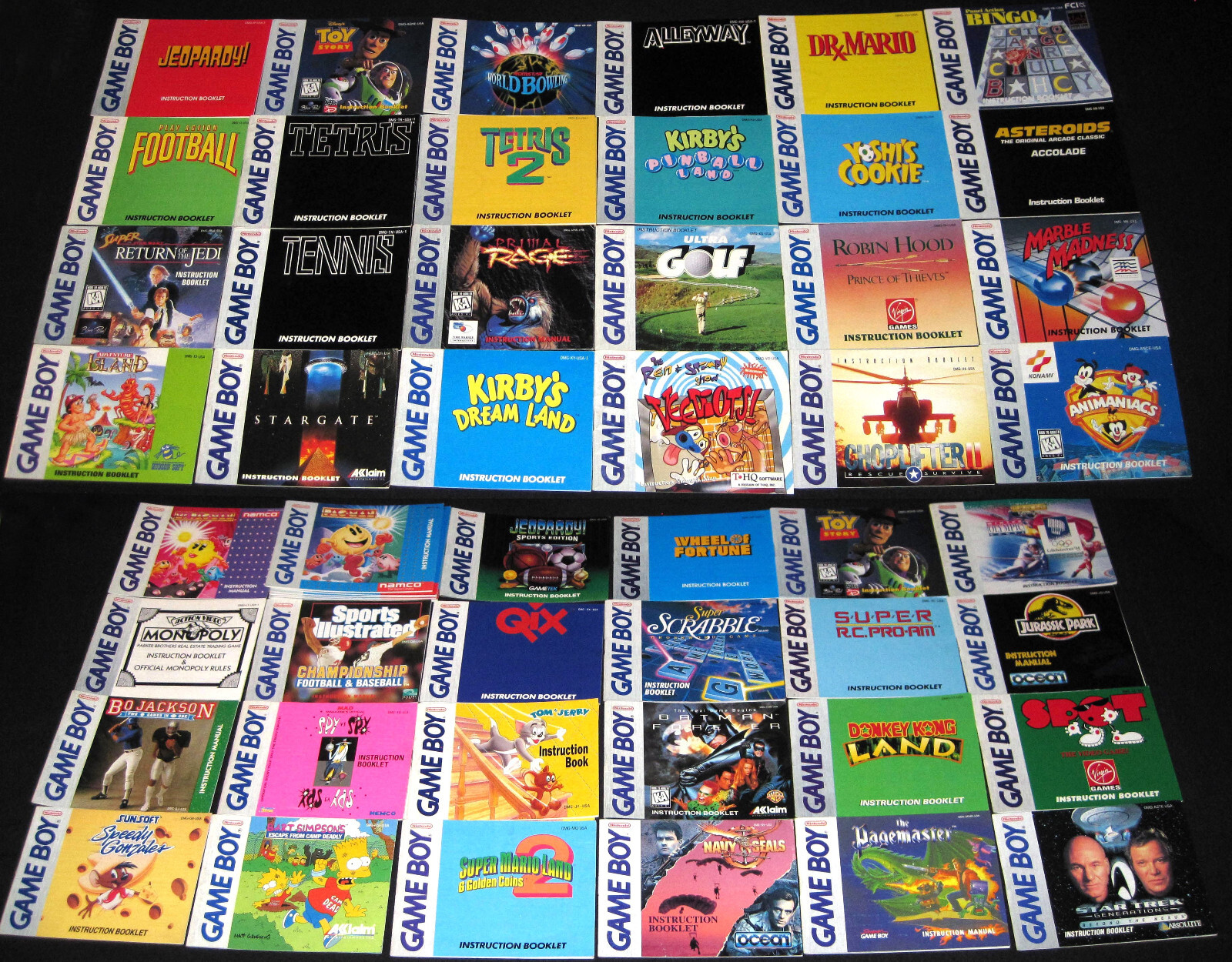 Authentic Nintendo Game Boy Manuals - Very Good, You Choose, B2G1