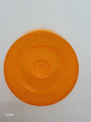 10 Pack, 10 Dram Tab Lock Reversible Pill Herb Vials Bottles w/lids, Amber