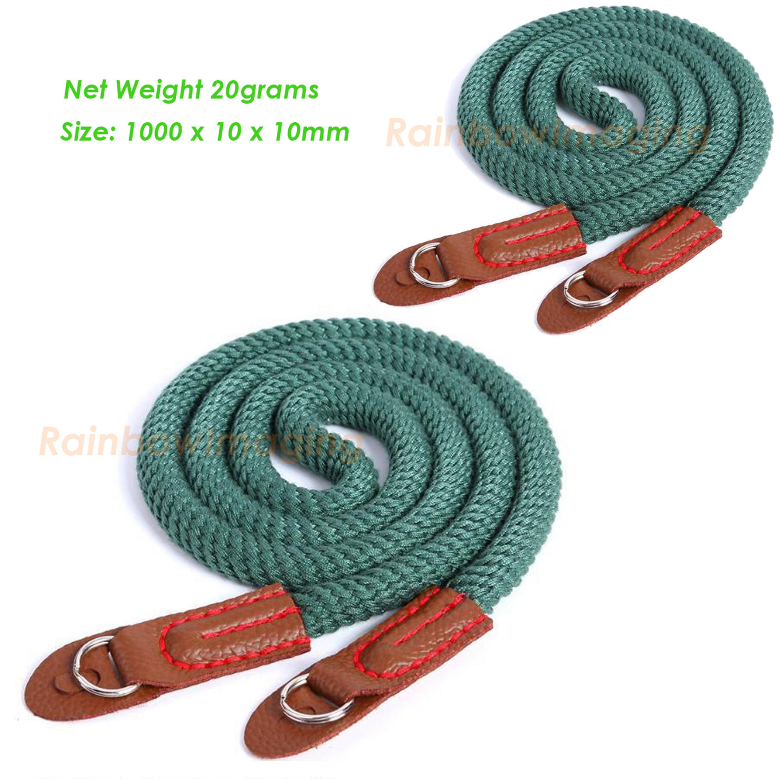 (2 Pcs) Green Soft Cotton Shoulder Neck Strap Panasonic S1 S1H S1R S4 S5
