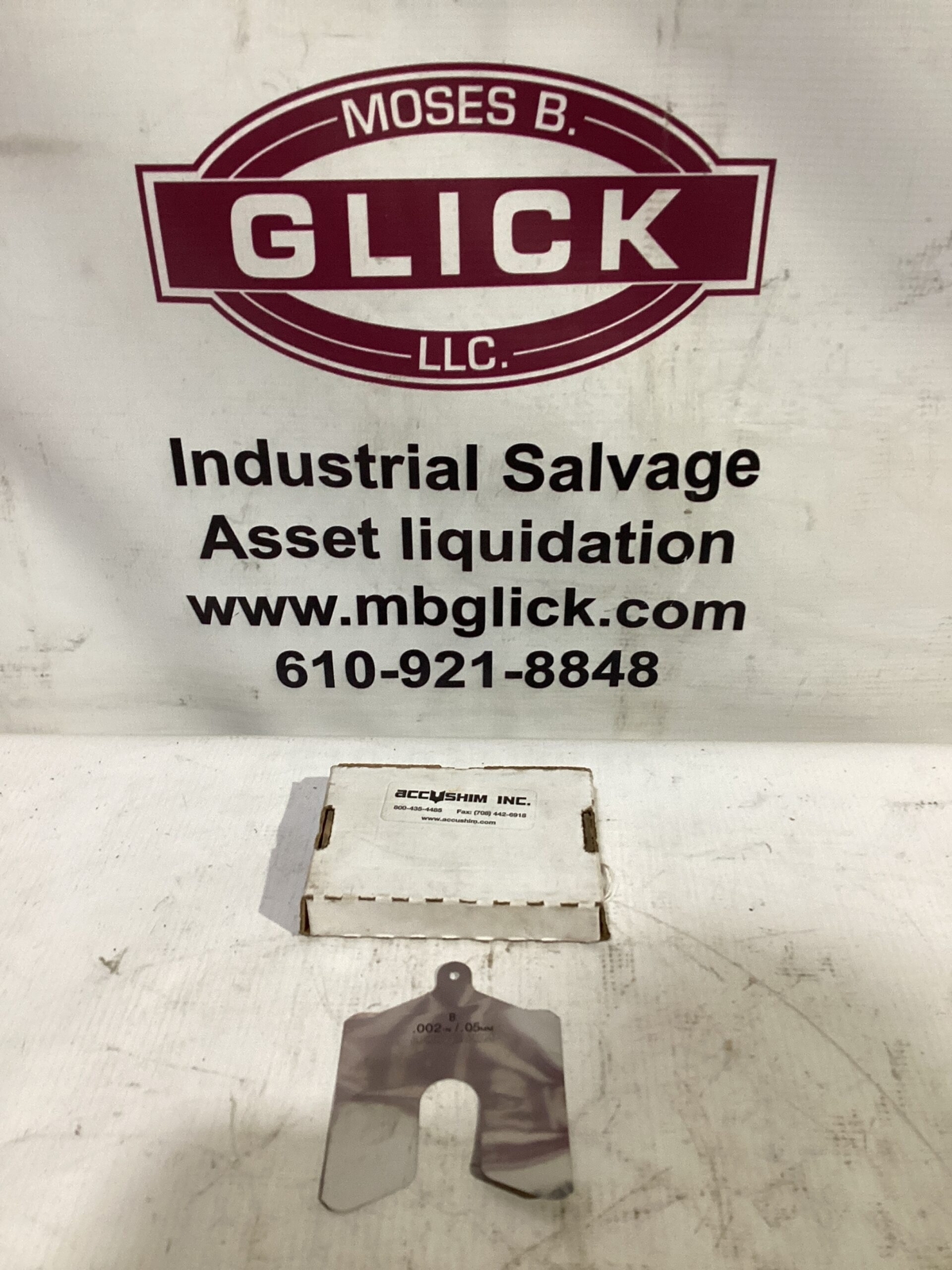 ACCUSHIM B.002 Stainless Slotted Shim Stock 3” x 3” x .002” NIB of 117