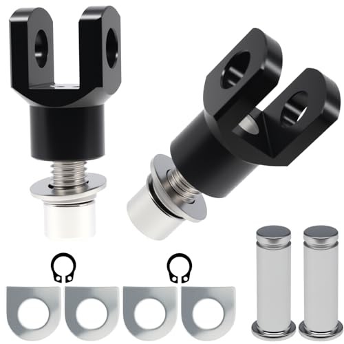 Motorcycle Foot Pegs Mount Supports Footrest Mounting Clevis Hardware Kit black